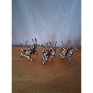 Vintage Reindeer Ornaments 1992 Three of Them